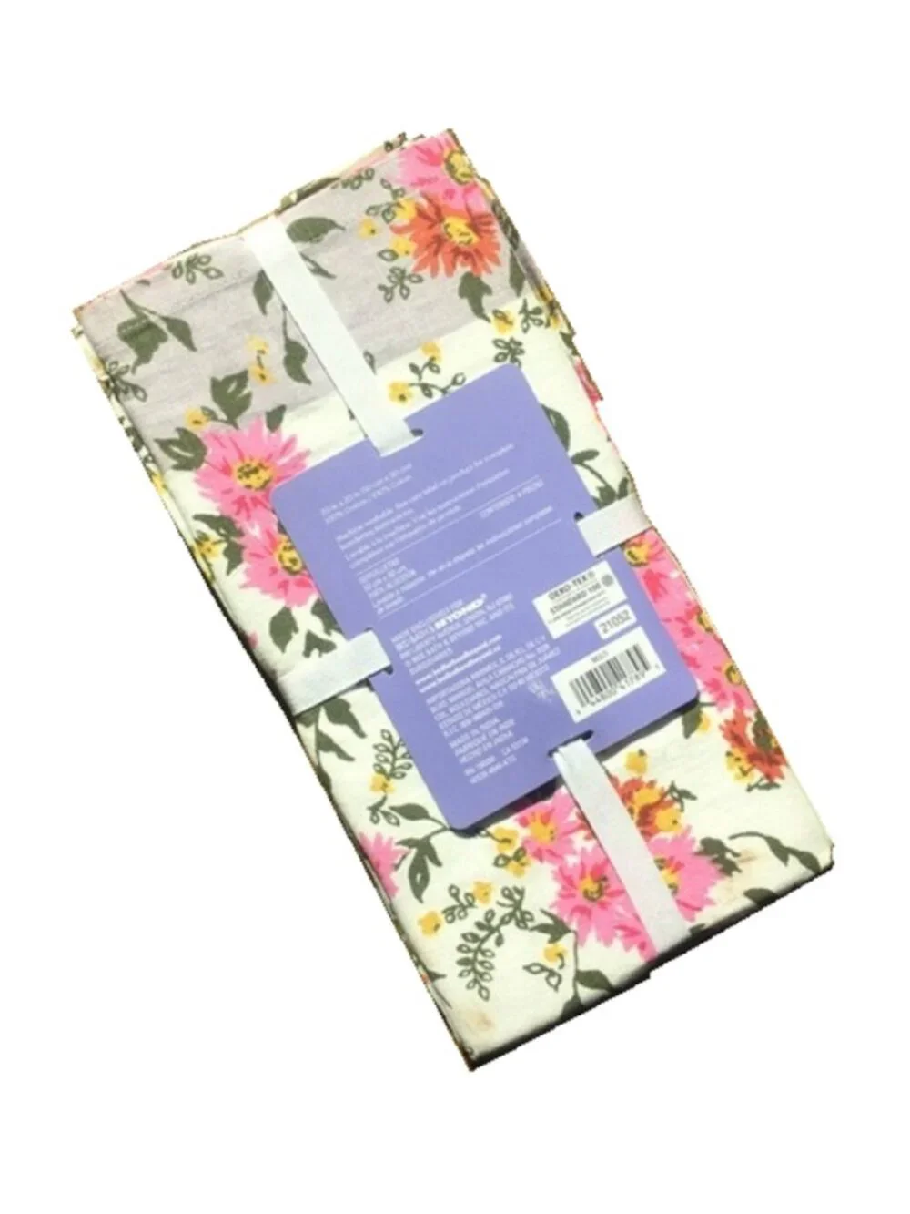 new Set of 8 Wild Sage Pink Garden Floral 100% Cotton 20x20-inch Fabric Napkins